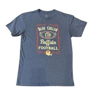 Blue Collar Buffalo Bills NY Football Women's Large Cotton T-shirt size Small